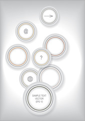 retro vector layout with communication bubbles