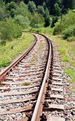 Obraz premium Railroad tracks in the country