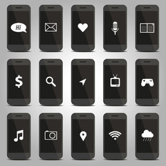 Icon function of mobile phone pattern