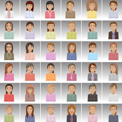 Business Women - Isolated On Gray Background