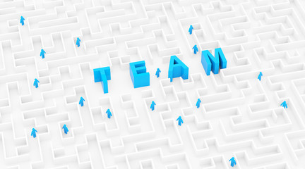 Teamwork success concept
