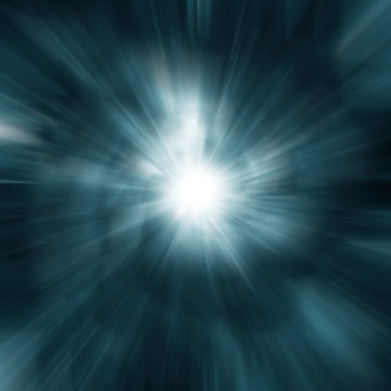Explosion of blue galaxy