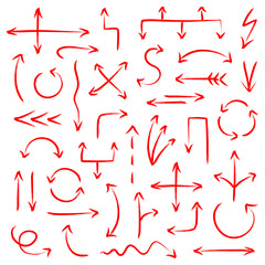 Arrows Scribble Set Red