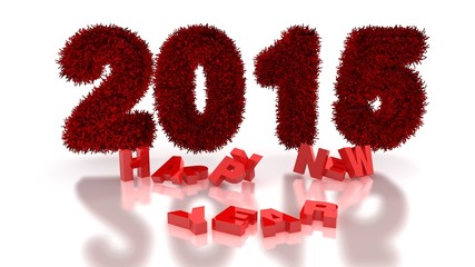3d rendering of new year 2015 and happy new year greetings