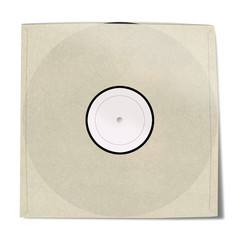 Blank Vinyl Record Sleeve......