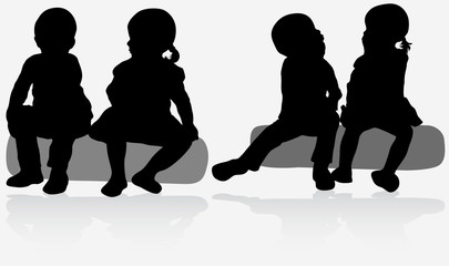 Children silhouettes