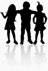 children silhouettes