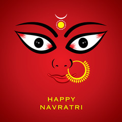 happy navratri festival greeting background vector