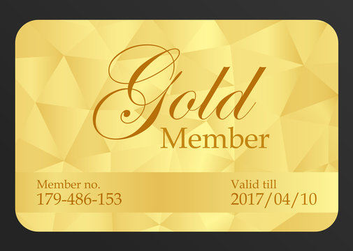 Gold member card