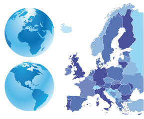Fototapeta premium Europa Landkarte