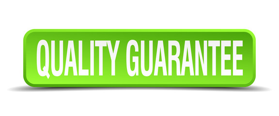 quality guarantee green 3d realistic square isolated button