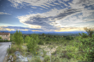 Coucher de soleil orageux sur Grospierres (3)
