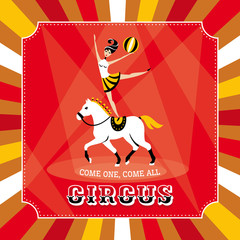 Circus vector card