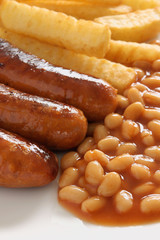 Sausage beans and chips a popular childrens menu item