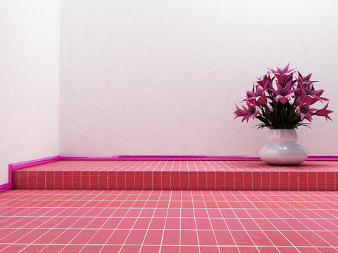 pink flowers in a vase