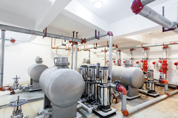 pressure pump for running water in a building