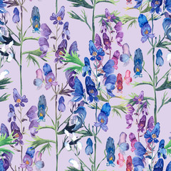 Verbena seamless pattern