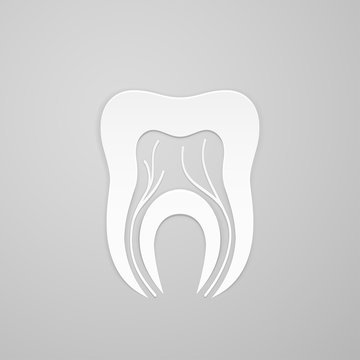 Emblem tooth with channel and vein