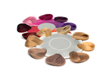 hair samples of different colors