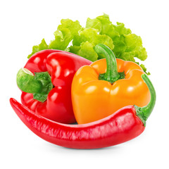 Bell peppers and chili pepper
