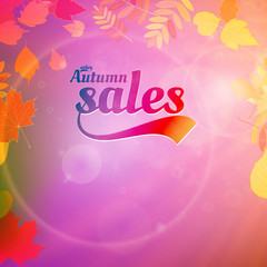 Autumn sale design template.