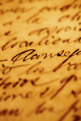 papier mit alter schrift