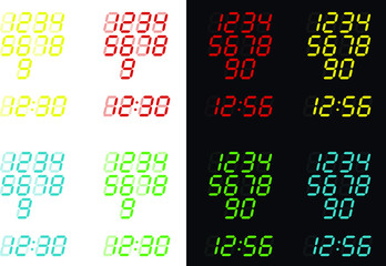 Fototapeta premium Illustration of Digital Clocks