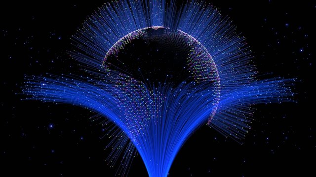 Fiber Optics and Earth Globe