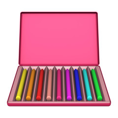 Naklejka premium Crayon Box on White