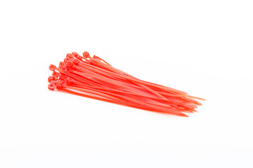 Cable ties red color.