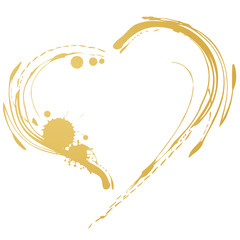 heart brush background ink drawing