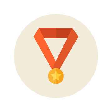 Flat medal icon