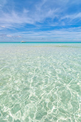 tropical sea and beach in Isla Mujeres, Mexico