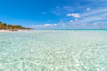 Foto op Canvas tropical sea and beach in Isla Mujeres, Mexico © eddygaleotti