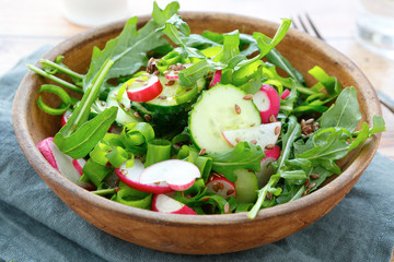 salad with fresh vegetables rustic