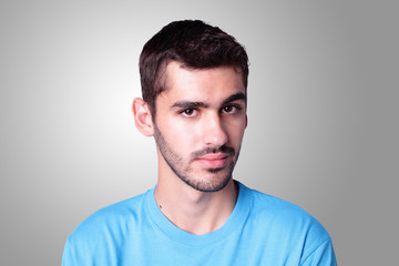 Obraz premium young teenager student serious face