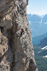 Rescue in the mountain of Dolomites