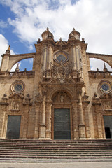 Fototapeta na wymiar The Cathedral of San Salvador in Jerez de la Frontera, Spain