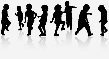 Children silhouettes