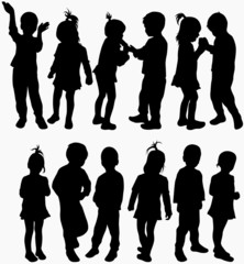 Children silhouettes