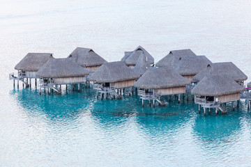 French Polynesia, moorea overwater bungalows