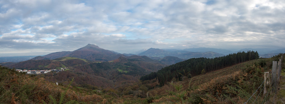 Start of the Pyrenees in the north of Spain