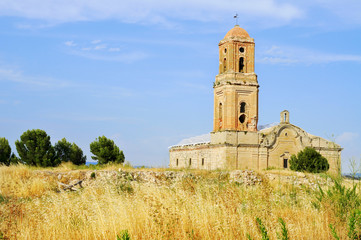 Sant Pere Church in Poble Vell de Corbera d'Ebre in Spain