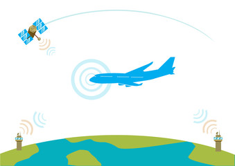 Airline Safety and Communication concept. Vector and Raster