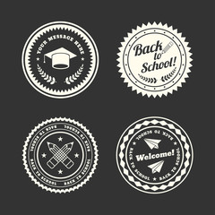 Back to School vector design elements Retro style