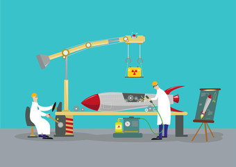 Scientists Reverse engineering concept. EPS10 and raster.