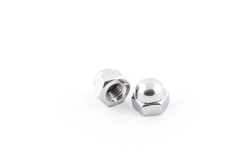 Hexagon domed cap nuts.
