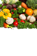 Composition with vegetables isolated on white