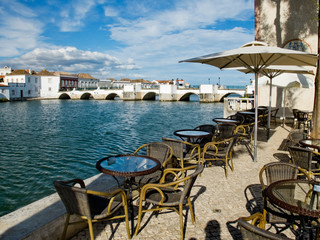 Ponta de Romana over Gilao river in Tavira, Algarve. Portugal.