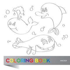 Coloring book - marine life